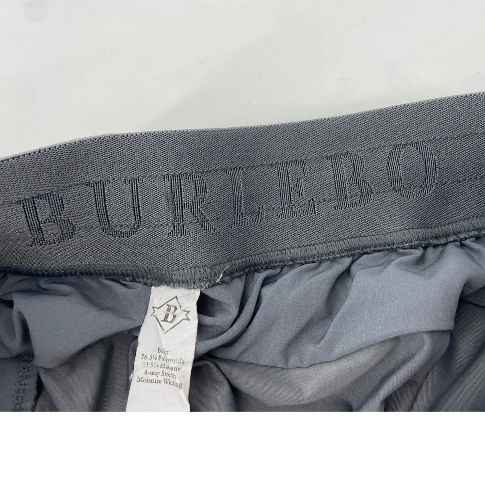 Burlebo Joggers Men 2XL Gray Training Athletic Performance Gym Stretch Pants